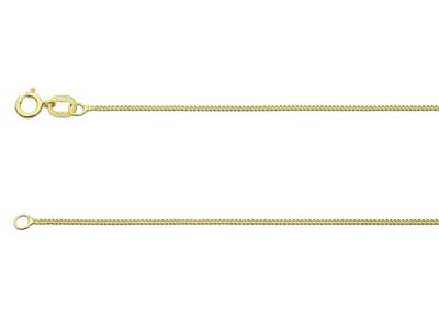 Cadena Barbada Con Corte De Diamante 22 De Oro Amarillo De 9 Ct, 1845 Cm, Con Sello De Contraste Británico