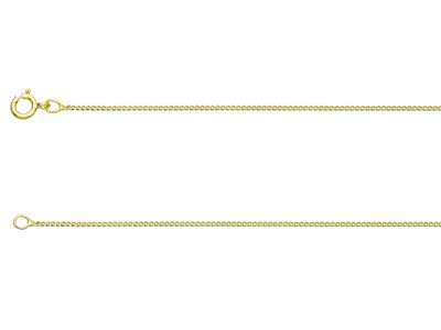 Cadena Barbada Con Corte De Diamante 20 De Oro Amarillo De 9 Ct, 1640 Cm, Sin Sello De Contraste Británico