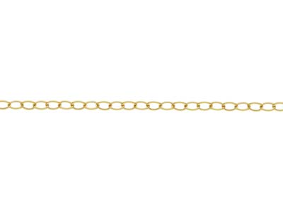 Cadena Forzada Lisa Suelta De Oro Laminado De 2,2mm