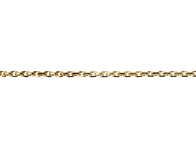 Cadena Forzada Con Corte De Diamante De Oro Amarillo De 18 Ct, 1,45 Mm, 00445, Suelta