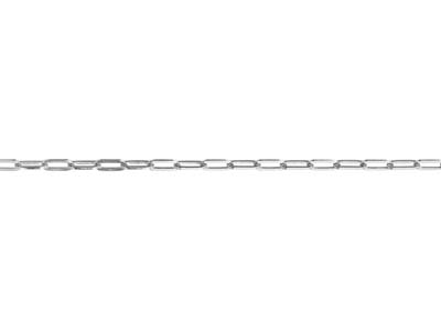 St Sil 3.1mm Loose Wide Sq Wire Trace Chain, 100 Plata Reciclada