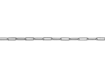 St Sil 3.5mm Loose Wide Sq Wire Trace Chain, 100 Plata Reciclada
