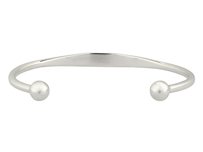 St Sil Childs Torque Bangle, Rnd Wire, Flat Top For Engraving