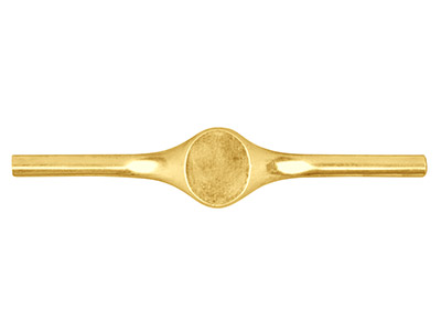 Anillo Caballero Oro Amarillo 9ct, 2,80mm, Con Sello De Contraste Completamente Recocido, Sello Ovalado De 13mm X 11mm, 100 Oro Reciclado