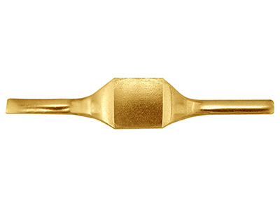 Anillo Caballero Oro Amarillo 9ct, 2,00mm, Con Sello De Contraste Completamente Recocido, Sello Cuadrado De 12mm X 12mm, 100 Oro Reciclado