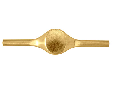 Anillo Caballero Oro Amarillo 18ct, 3,00mm, Con Sello De Contraste Completamente Recocido, Sello Ovalado De 16mm X 13mm, 100 Oro Reciclado